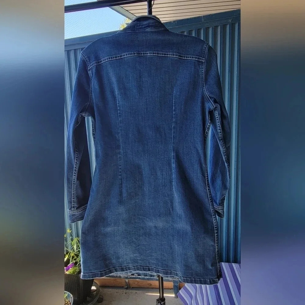 Velvet Heart Snap Long Sleeve Jean Dress  Small - Picture 14 of 16